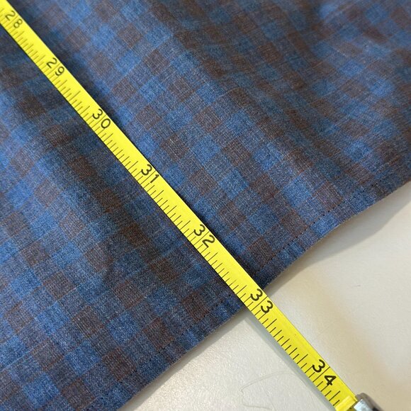 Peter Millar Collection Flex Finish Shirt Mens XL Blue Plaid MSRP $248 - Picture 6 of 6